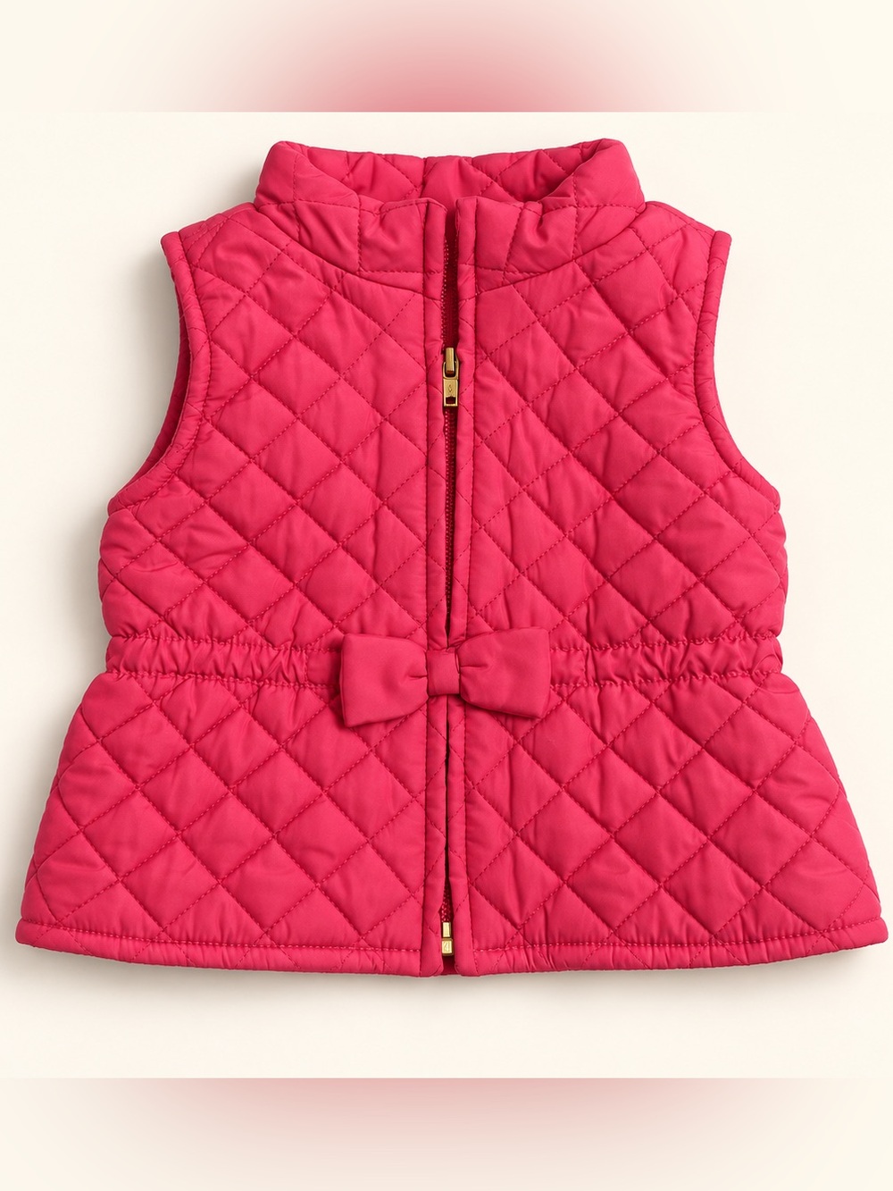 Old Navy Quilted Pink Bow Girls Vest